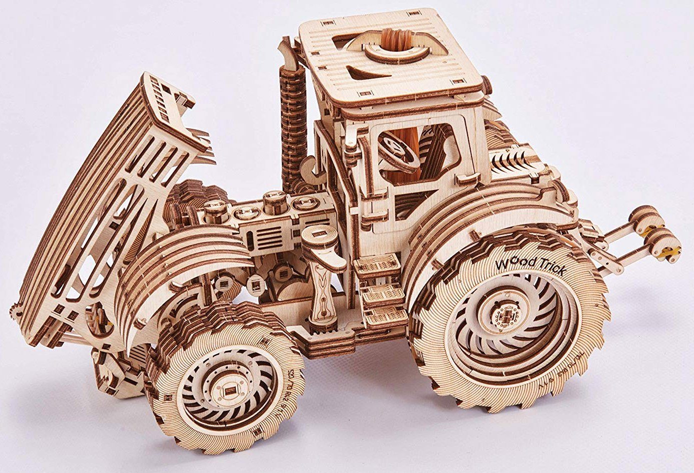 Puzzleteile Traktor Art – 3D-Puzzle Eco Holz, aus Wood mechanischer Modellbausatz