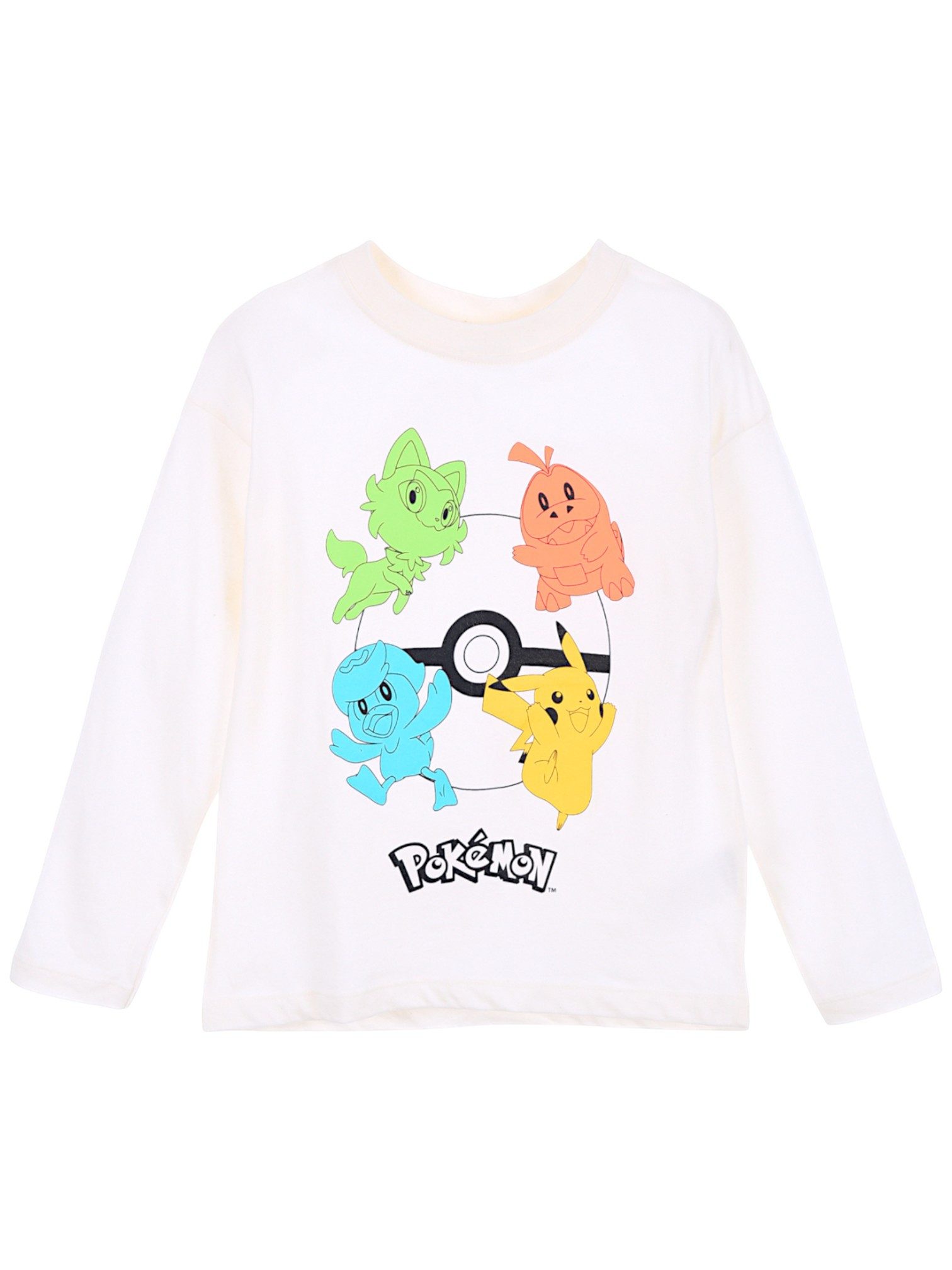 POKÉMON Langarmshirt Pikachu, Glumanda, Schiggy und Bisasam Jungen Shirt aus Baumwolle Gr. 104 - 152 cm