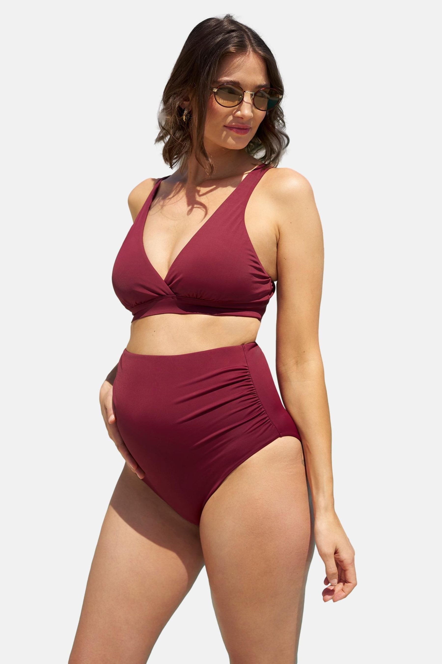 Seraphine Triangel-Bikini-Top Seraphine Überkreuztes Bikini-Top (Umstandsmode) (1-St)