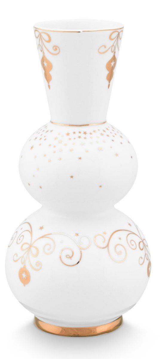 PiP Studio Dekovase Royal Winter White Vase rund 15cm (Vasen), Vase Round Royal Winter White 15cm