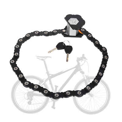 LeiGo Faltschloss Sicherheitsschlösser, Pagodenschlösser, Kettenschlösser, Faltschlösser, mit 2 Schlüsseln, für Fahrrad-Mountainbike-Minischloss, 78cm