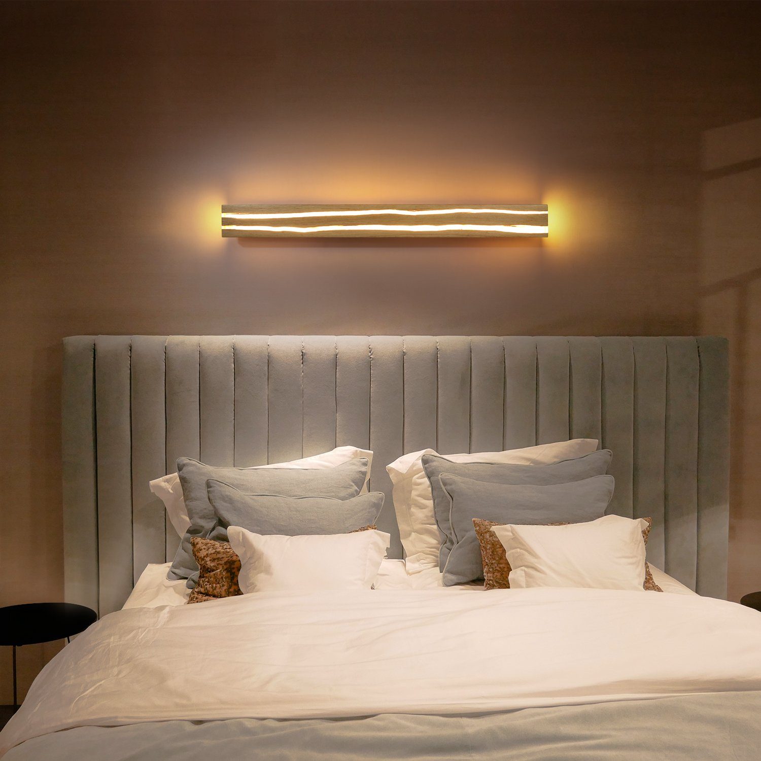 LED ZMH 18W Wandleuchte Warmweiß Holz fest Treppe Flur LED integriert, Nachtlampe Wohnzimmer, Beleuchtung