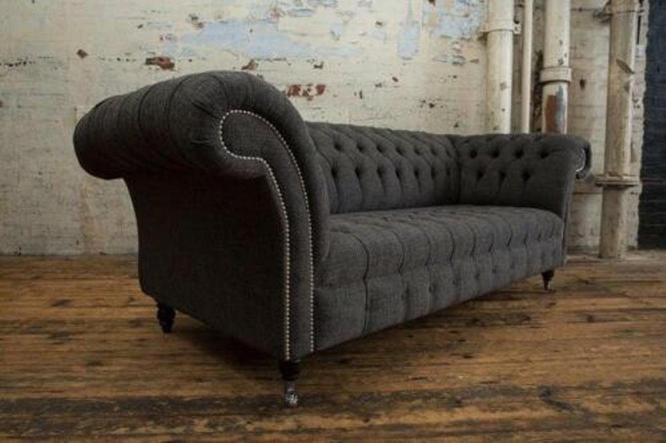 Made Sofas Chesterfield Europe Sofa Sitzer JVmoebel Textil Design in 3-Sitzer Sofa Stoffsofas, Polster 3