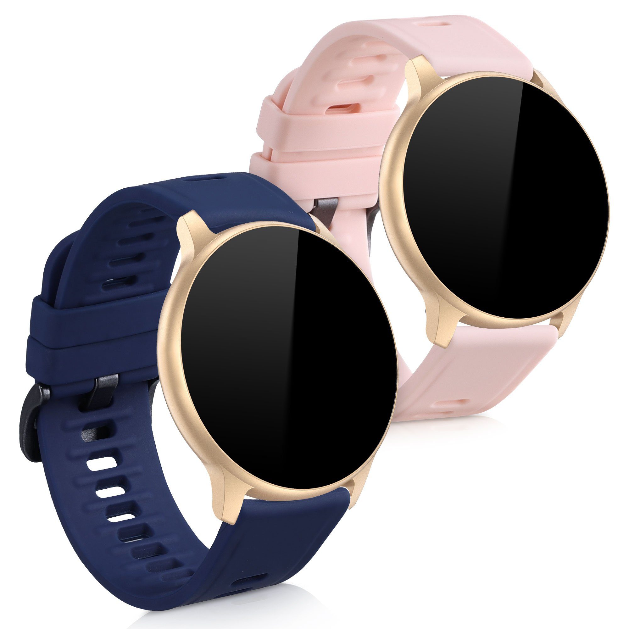 kwmobile 2x Uhrenarmband für AGPTEK LW11 Armband Smartwatch, 2-tlg., Fitnesstracker Band Set aus TPU Silikon - Ersatzarmband Smartwatch