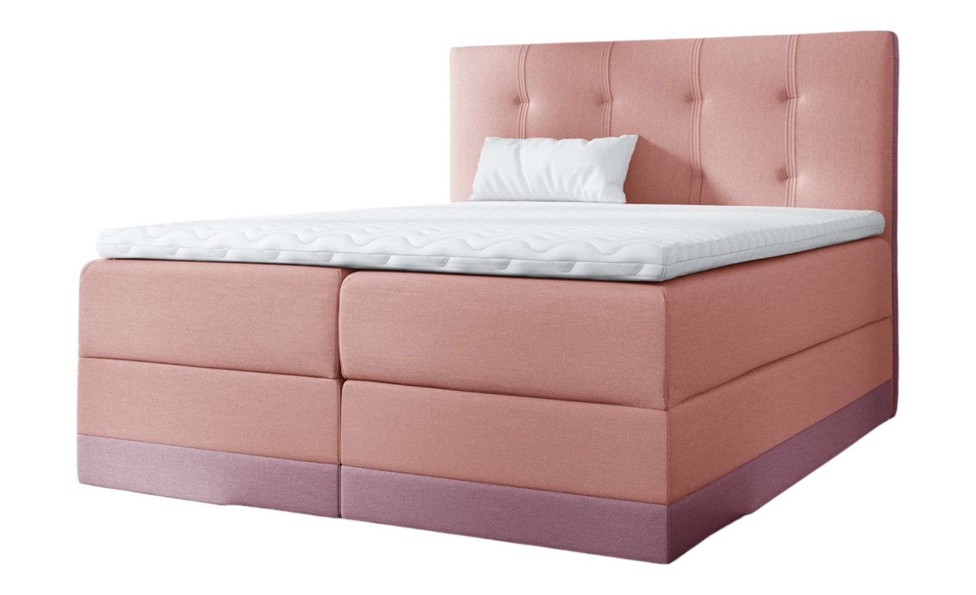 Fun Möbel Boxbett Schlafzimmerbett BALEA in Stoff Monolith (inkl. 2 x Bettkasten, inkl. Kaltschaumtopper), Zweifarbig