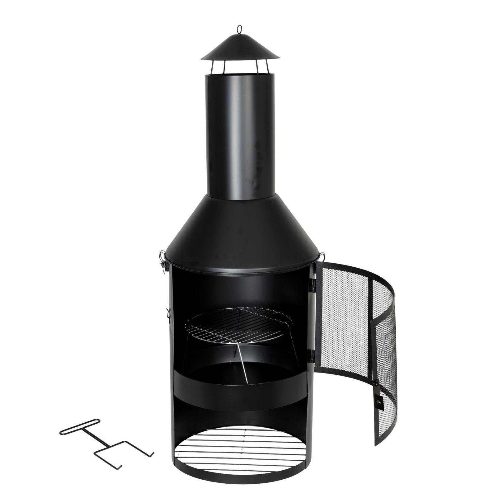 BURI Holzkohlegrill Garten- und Terrassenkamin Gartengrill Gartenkamin Feuerstelle Grill