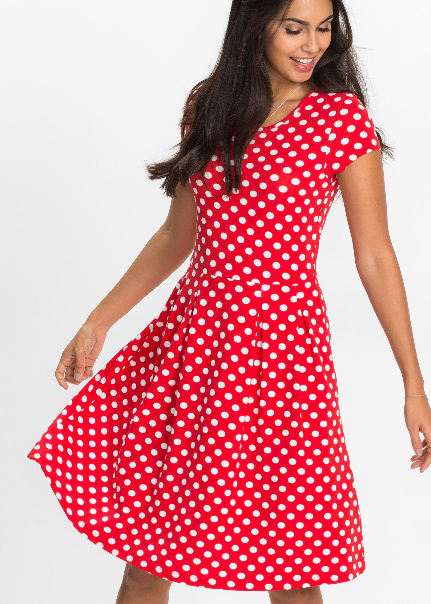 bonprix Jerseykleid (1-tlg) für sommerliche Tage, aus Viskose-Mix, ausgestellte Passform