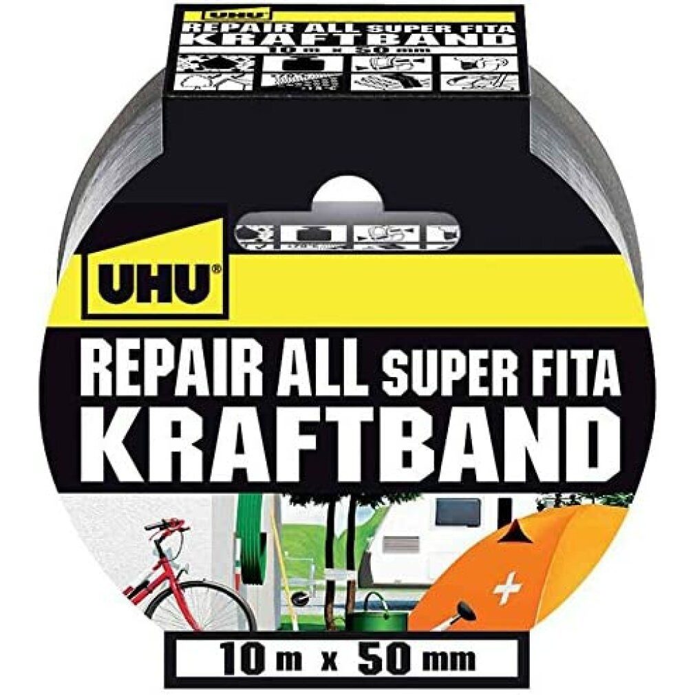 UHU Klebeband Repair All Super Fita Gewebeband silber 50,0 mm x 10,0 m 1 St.