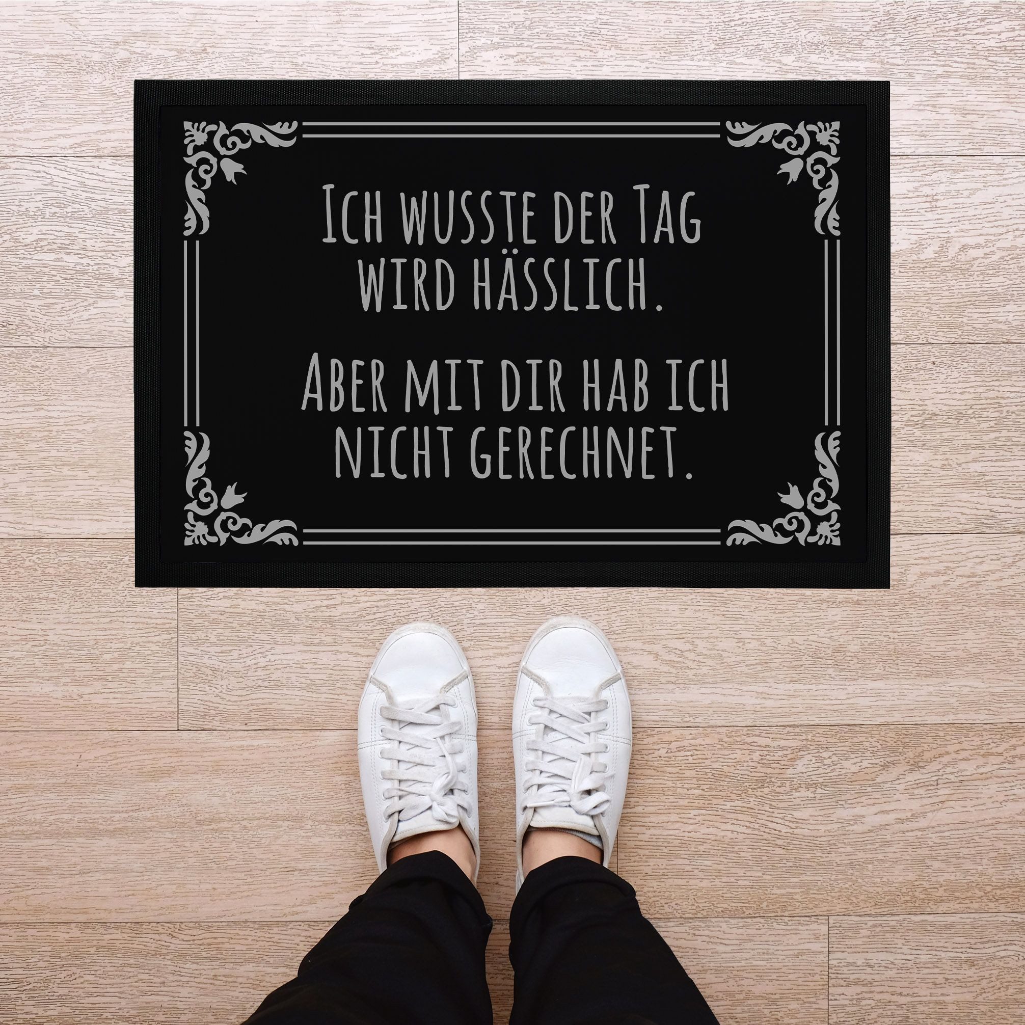 MoonWorks Fußmatte Fußmatte mit sarkastischem Spruch Ich wusste der Tag wird hässlich, rechteckig – Bild 3 von 5