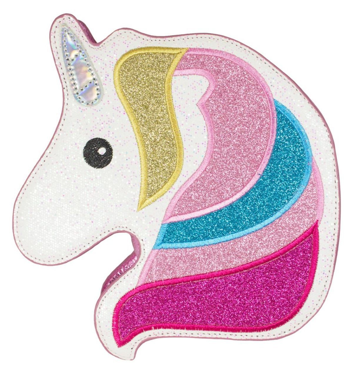 Das Kostümland Kostüm Hochwertige Glitzer Handtasche - Einhorn 24cm