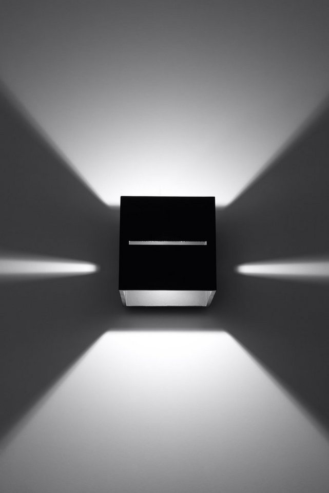 SOLLUX lighting Wandleuchte Wandlampe Wandleuchte LOBO schwarz, 1x G9, ca.  10x12x10 cm, geeignet für Leuchtmittel G9 max. 40 Watt