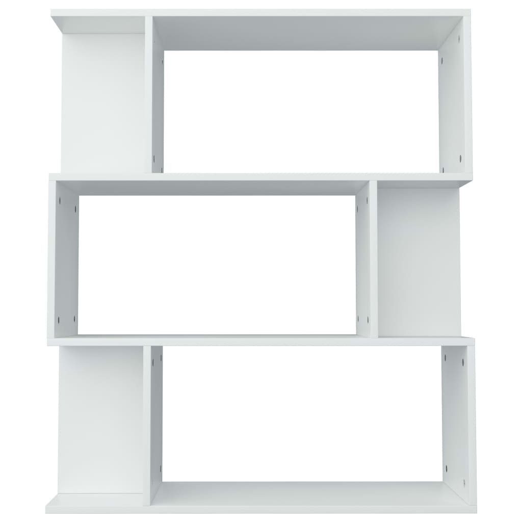 vidaXL Bücherregal Bücherregal/Raumteiler Weiß 80x24x96 Holzwerkstoff, cm 1-tlg