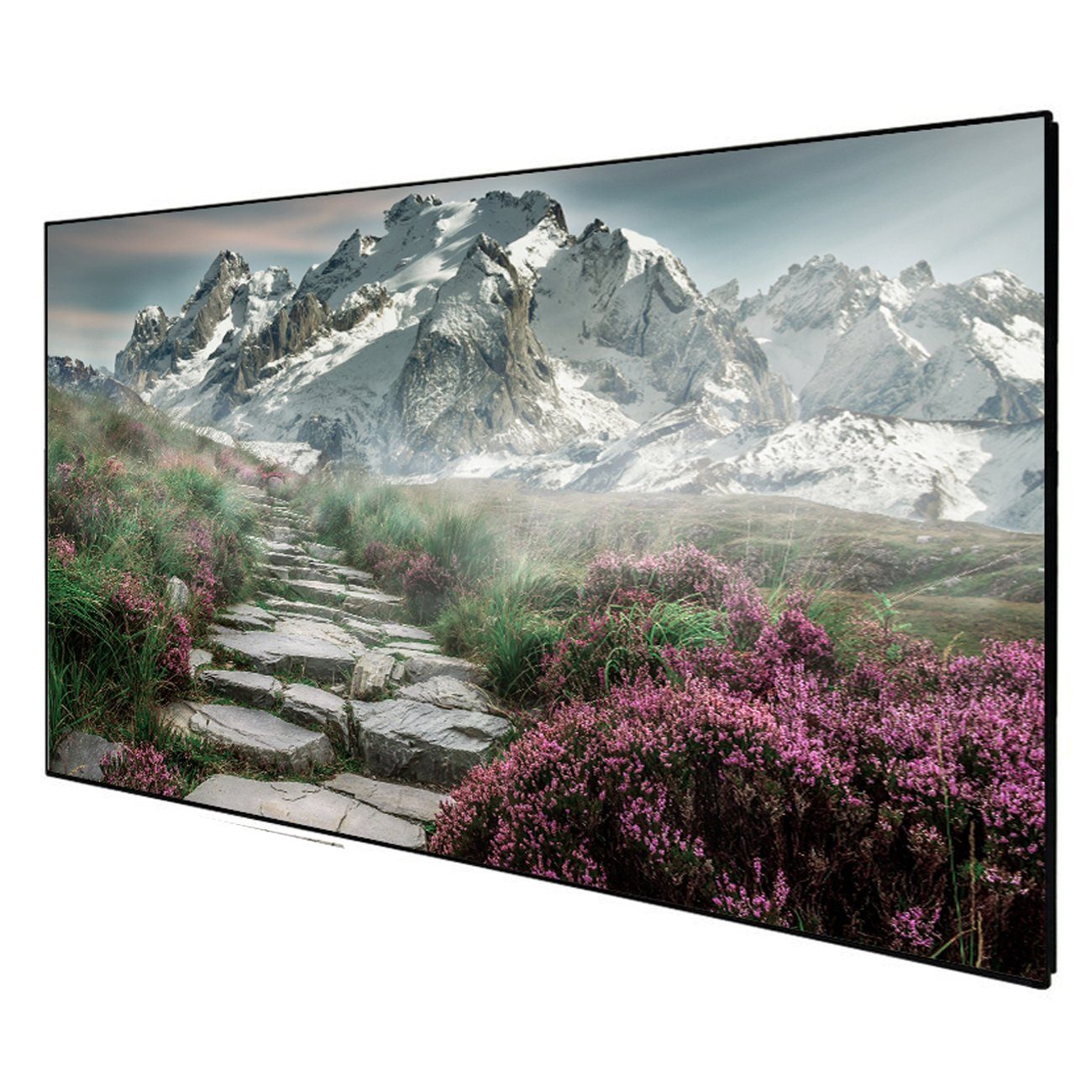 Deluxx Cinema SlimFrame - Soundvision Rahmenleinwand (298 x 168cm, 16:9, Gain 1,1)