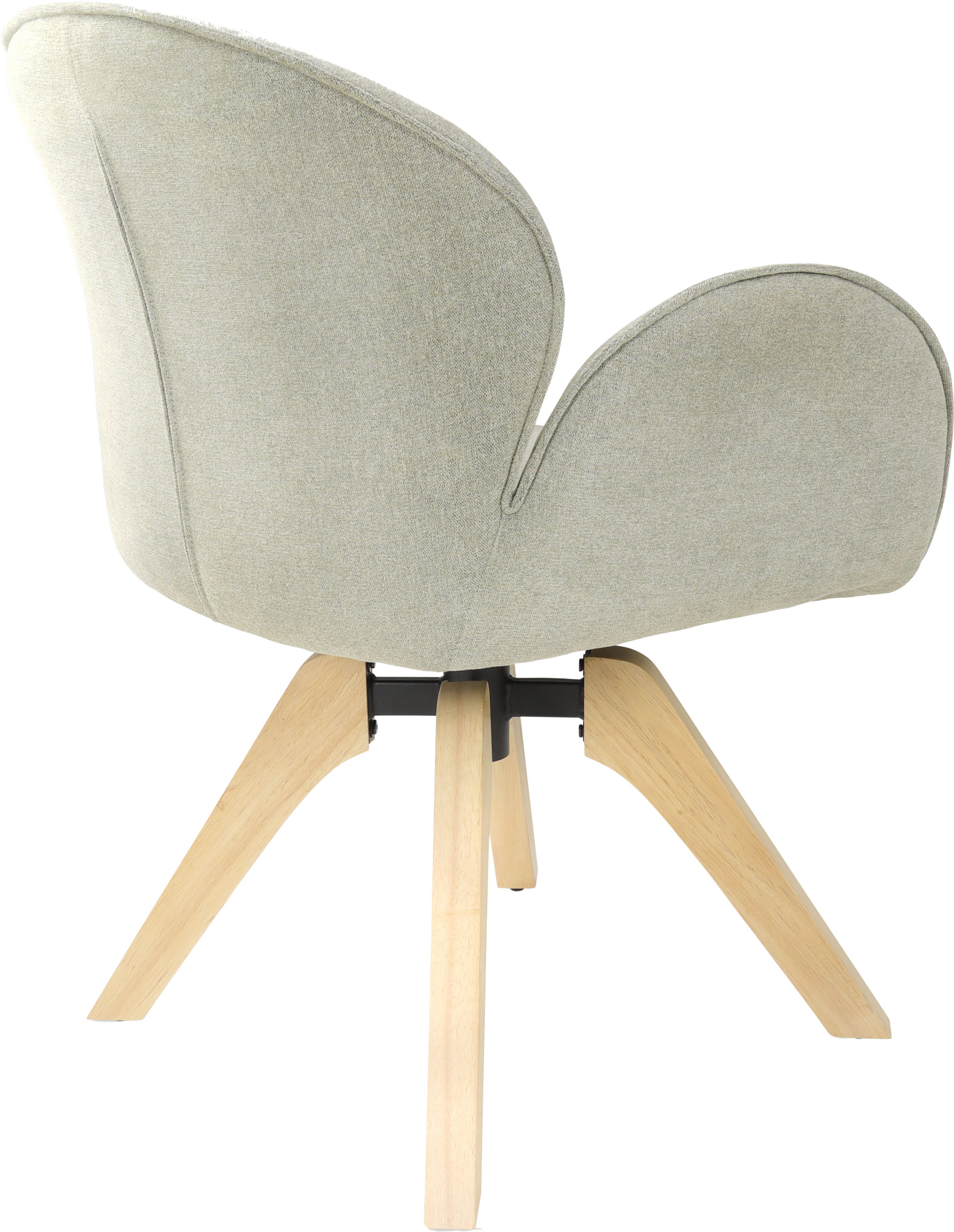 TOM TAILOR HOME Armlehnstuhl WINGS ARMCHAIR (Set, 2 St), mit Armlehnen, drehbar, Rückholfunktion, Massivholzgestell