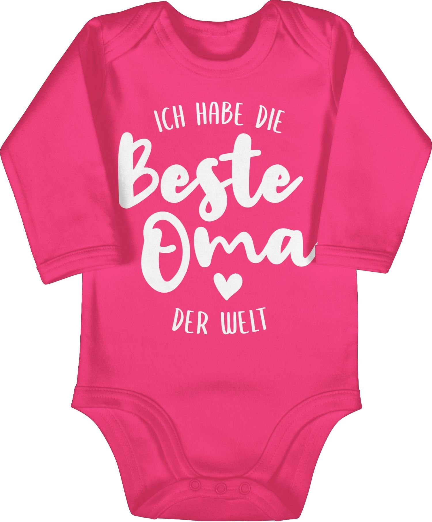 Oma & die Mädchen Ich Welt Fuchsia habe Strampler 3 Shirtracer Baby Junge Shirtbody beste der