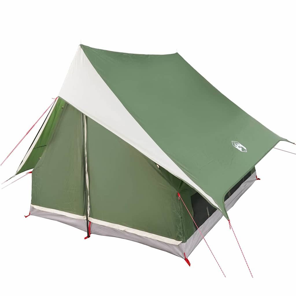 vidaXL Tunnelzelt Familienzelt mit Dach Grün und Weiß 220 x 220 x 184 cm, (1 tlg)