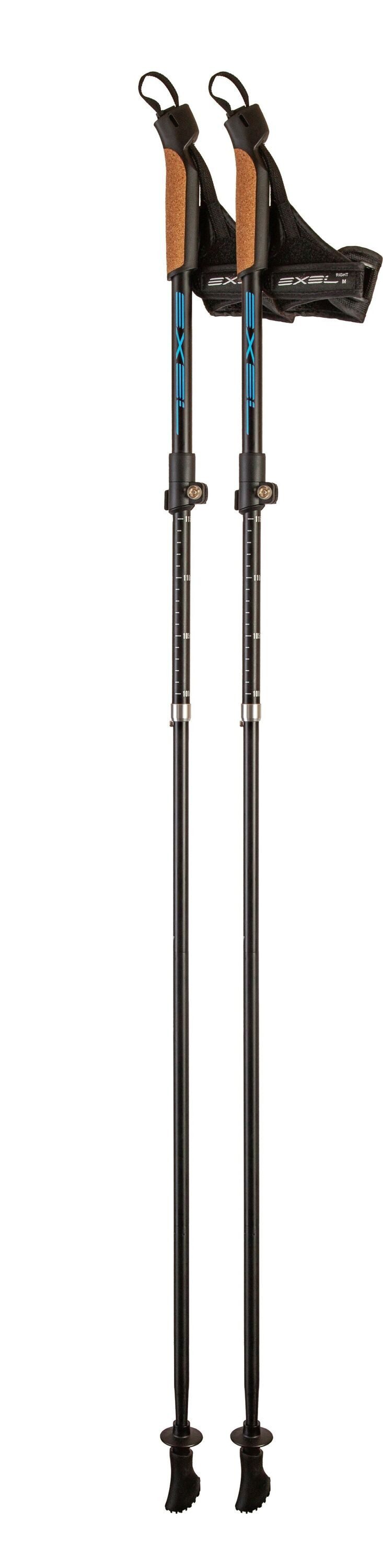 EXEL Nordic-Walking-Stöcke, faltbar, mit Einstellfunktion
