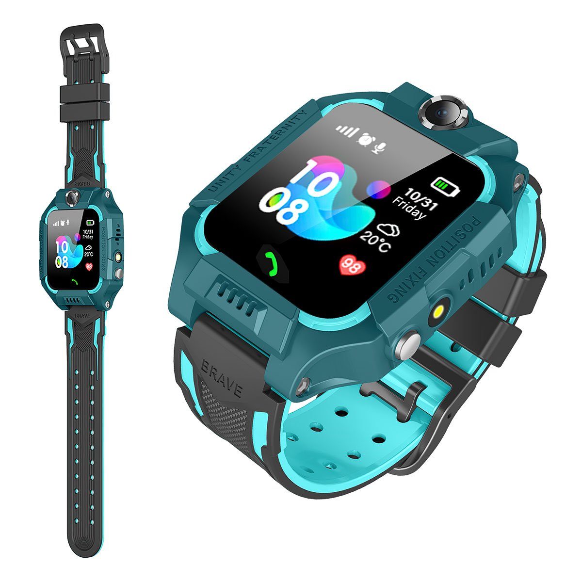 Welikera 2G Kinder Uhr mit 1,4 Zoll Bildschirm,SOS,Telefonfunktion,380mAh Smartwatch