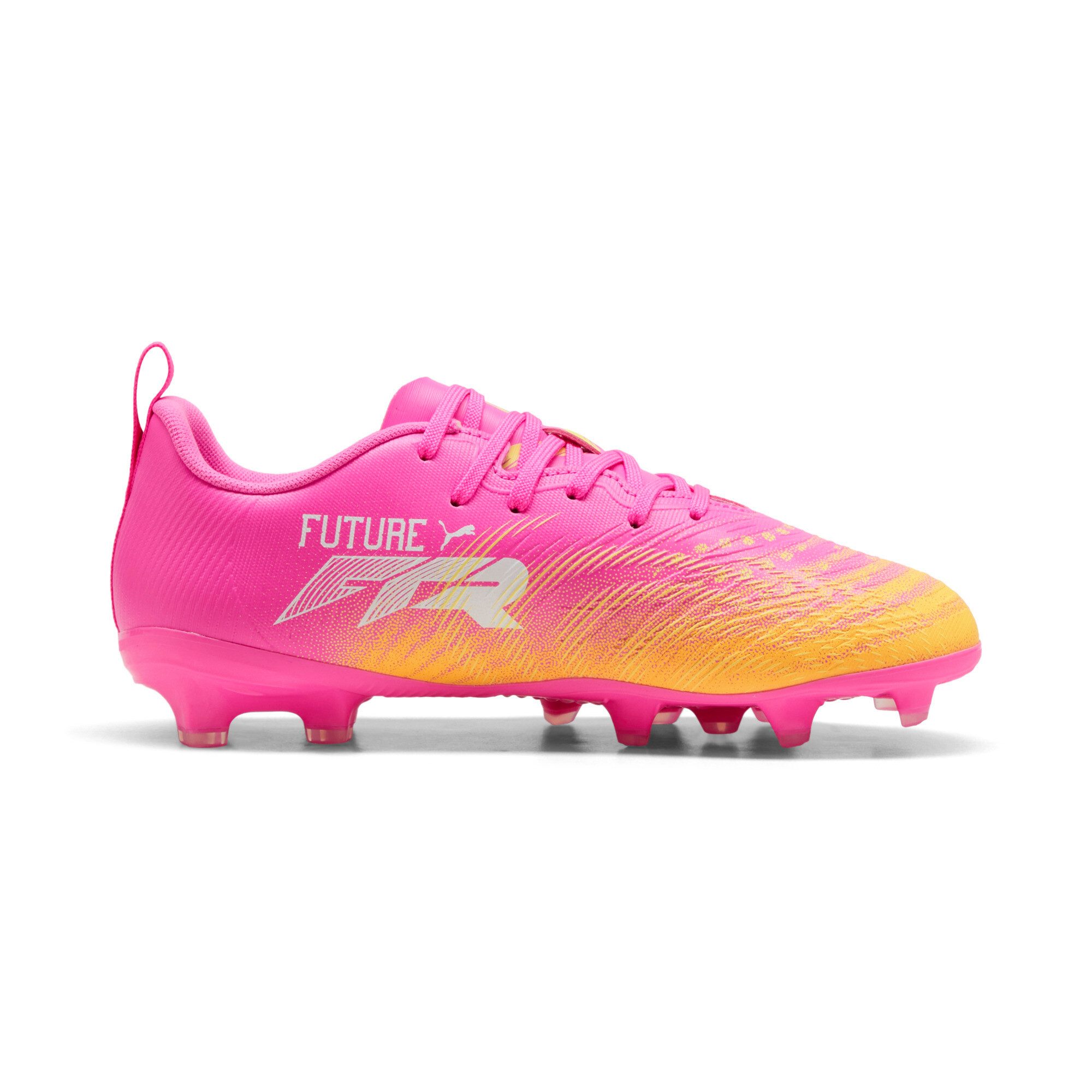 PUMA FUTURE 9 PLAY FG/AG JR Fußballschuh mit Nockensohle für Rasen- und Kunstrasenplätze, mit Schnürung