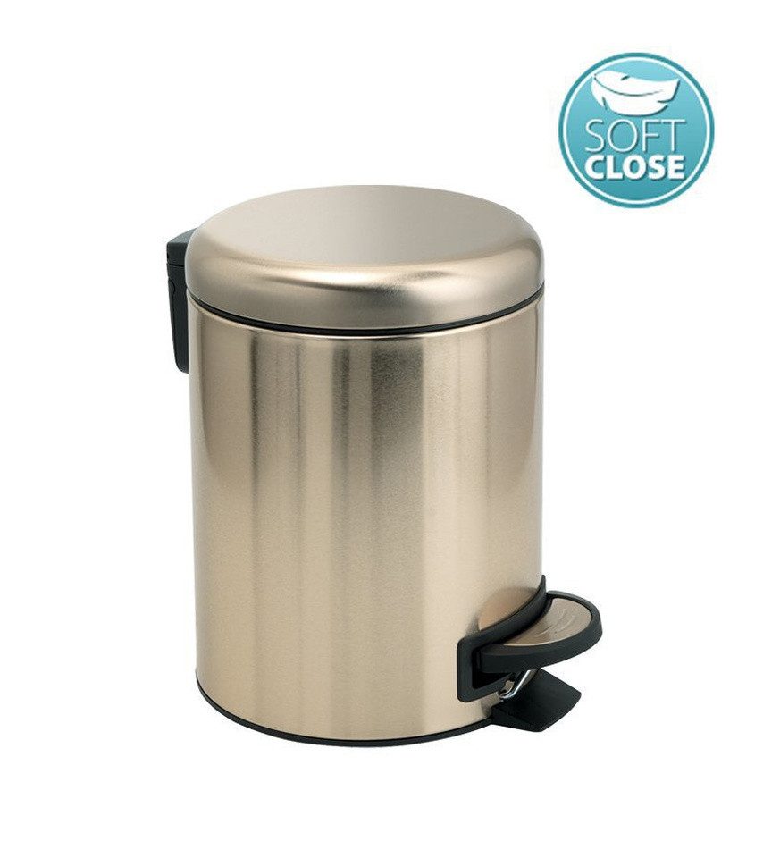 Gedy Kosmetikeimer POTTY Abfalleimer 3l, Soft Close, Gold matt, Gedy-320987
