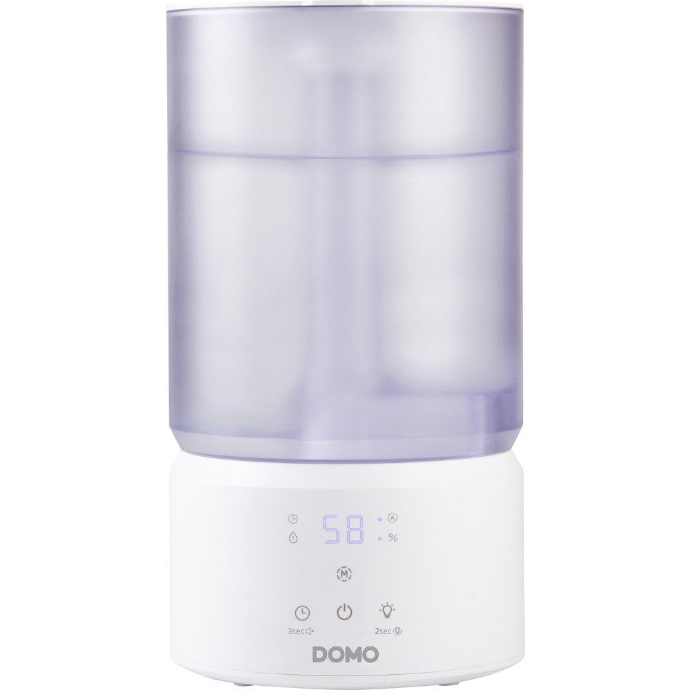 Domo Luftentfeuchter DOMO DO267HD Ultraschall-Luftbefeuchter 75 m³ 23 W Weiß, Durchsichtig