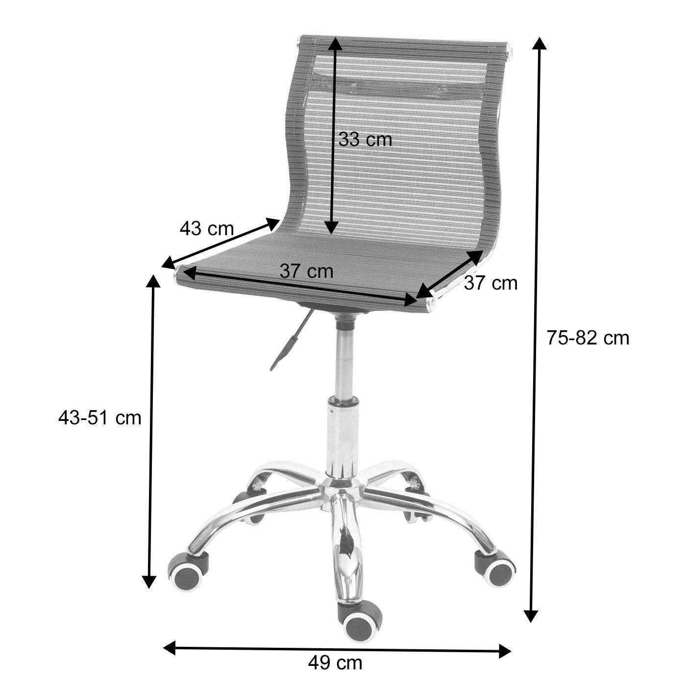 Bequeme Bürostuhl Griff MCW-K53, B?rostuhl grau MCW mit Formgebung,