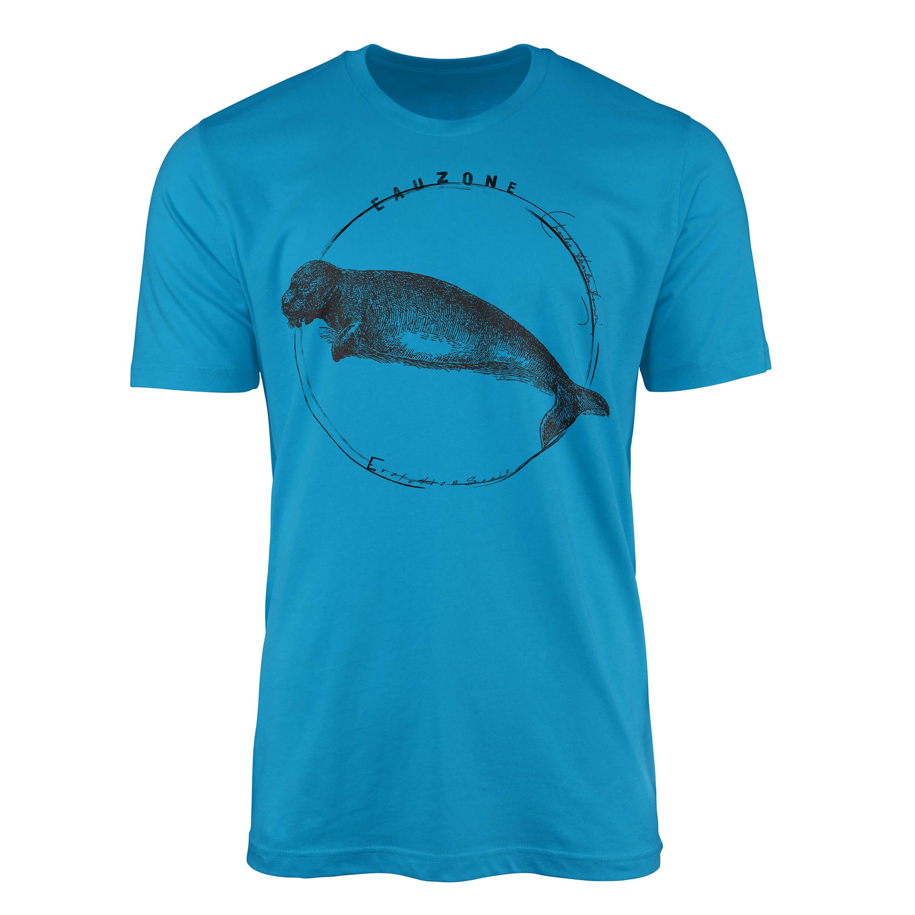 Sinus Art T-Shirt Evolution Herren T-Shirt Seekuh Atoll