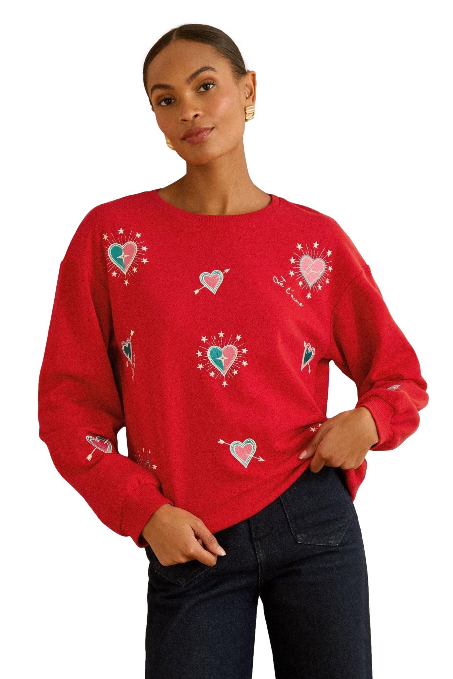 Sweater Love & Roses Sweatshirt aus Jersey, Regular