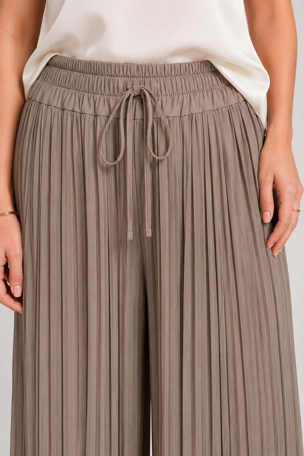 ITALY VIBES Palazzohose - Plisseehose - weite elegante Sommerhose - Damen Culotte ONE SIZE - passend für Größen S bis L