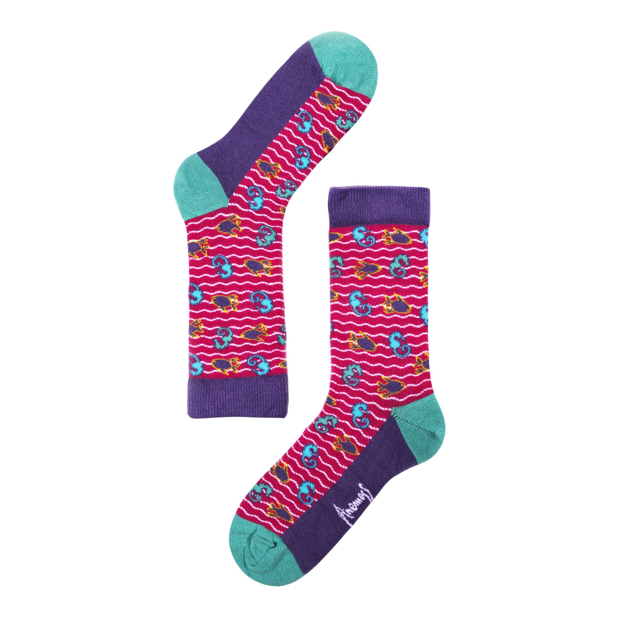 ANEMOSS Socken Anemoss Damen 5er-Set Nahtlose Socken, Meeresmotive, 85 % Größe 36-40 (1-Paar)