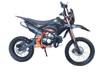 KXD Dirt-Bike 125cc Dirtbike Cross Pitbike Crossbike KXD 609 E+K 17/14 Licht Schwarz