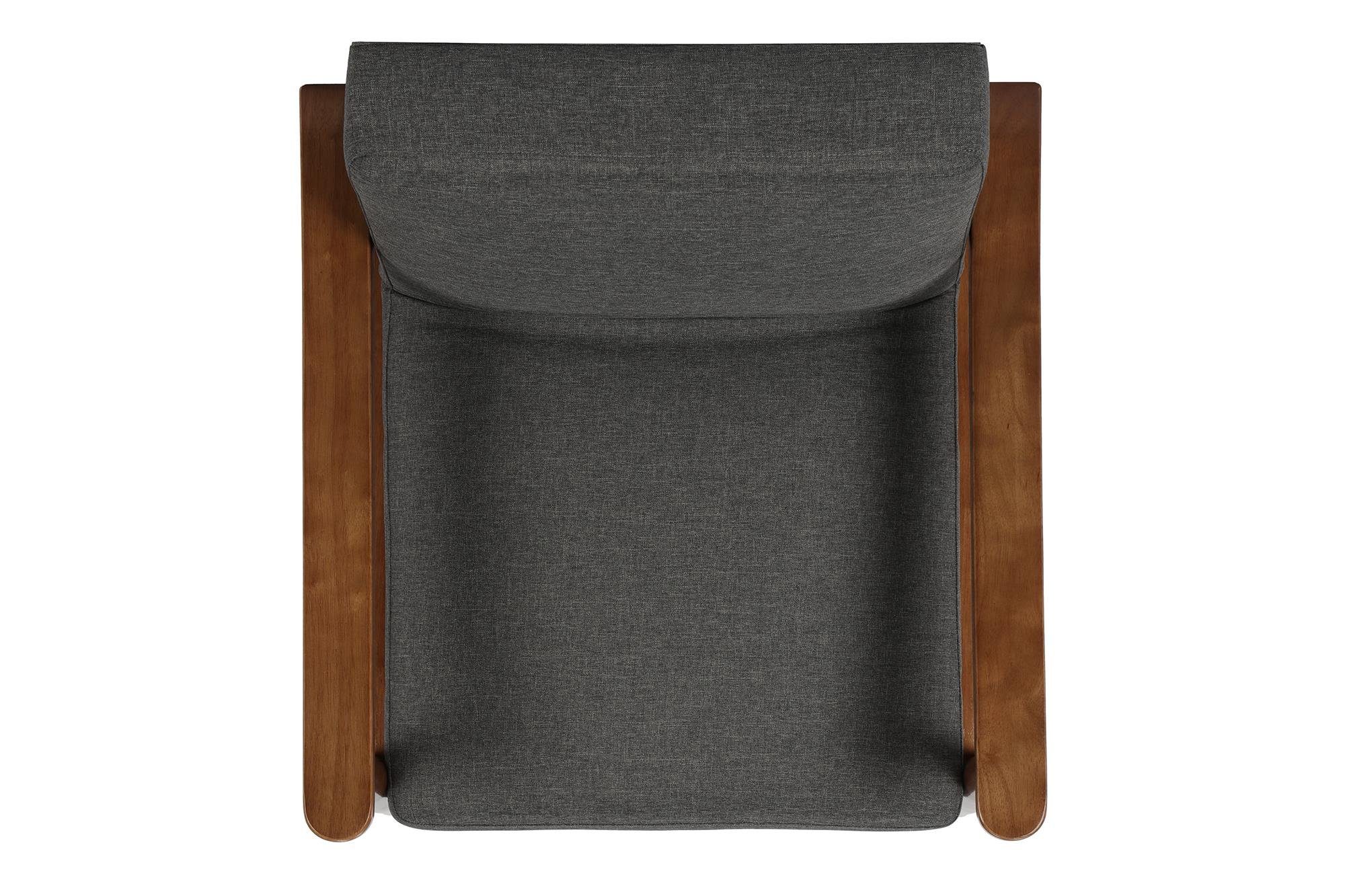 cm, Armlehnstuhl (1 42 ca. Sitzhöhe loft24 Midcentury Sitzverstellung St), grau