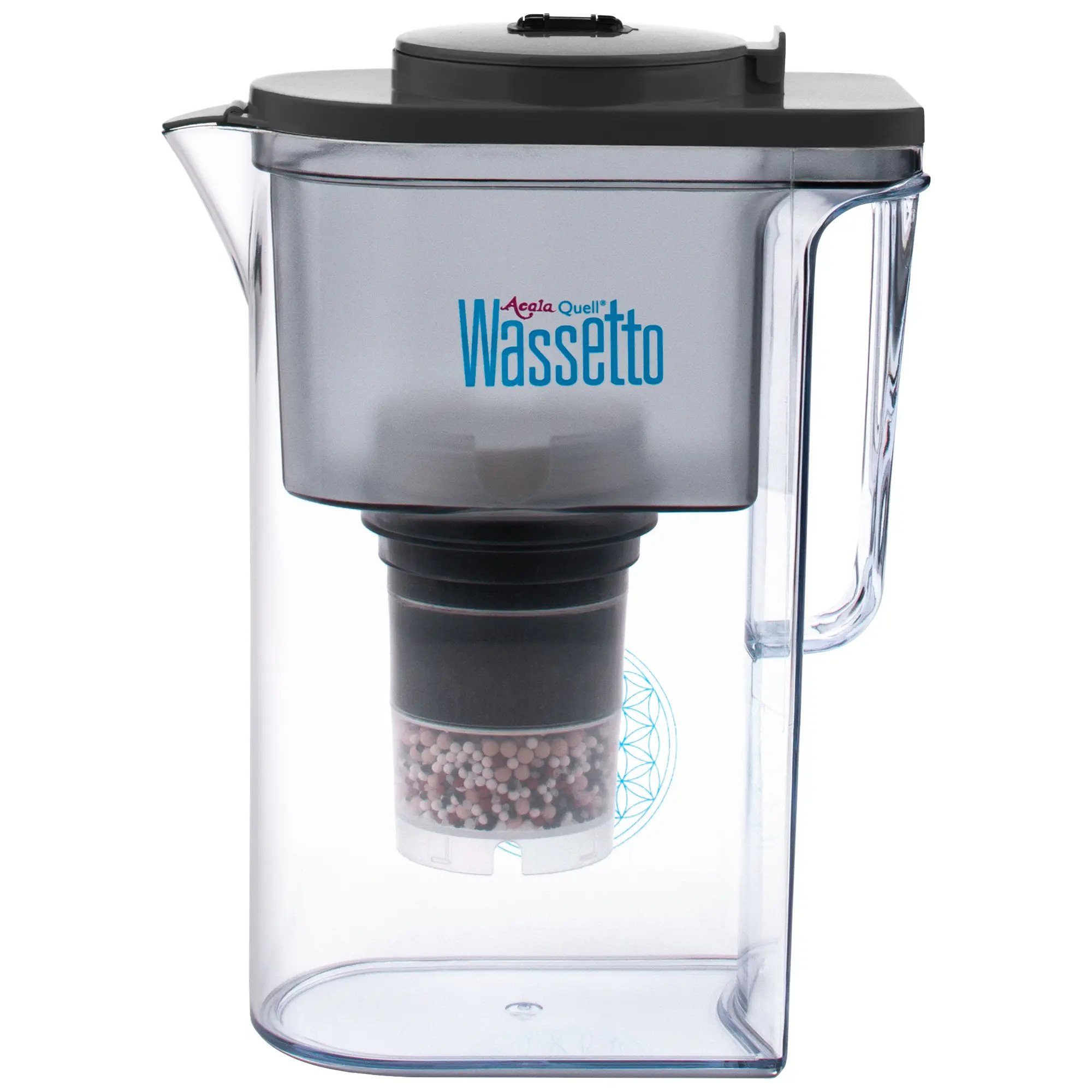AcalaQuell Wasserfilter Kannenfilter Wassetto, inkl. 1x Mikroschwamm und 1x Filterkartusche