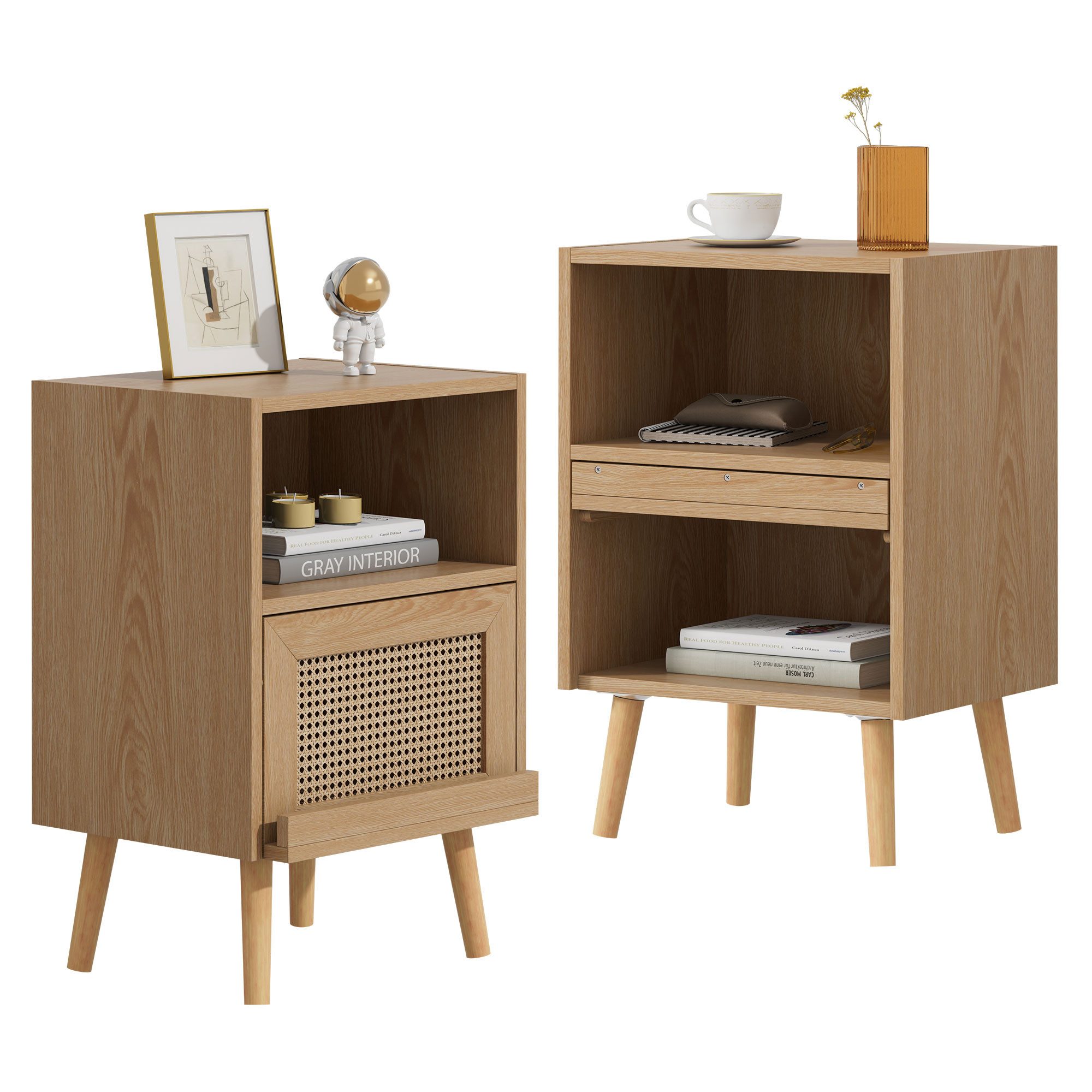 UEV Nachttisch Rattan, Beistellschrank mit Beine, günstig online kaufen