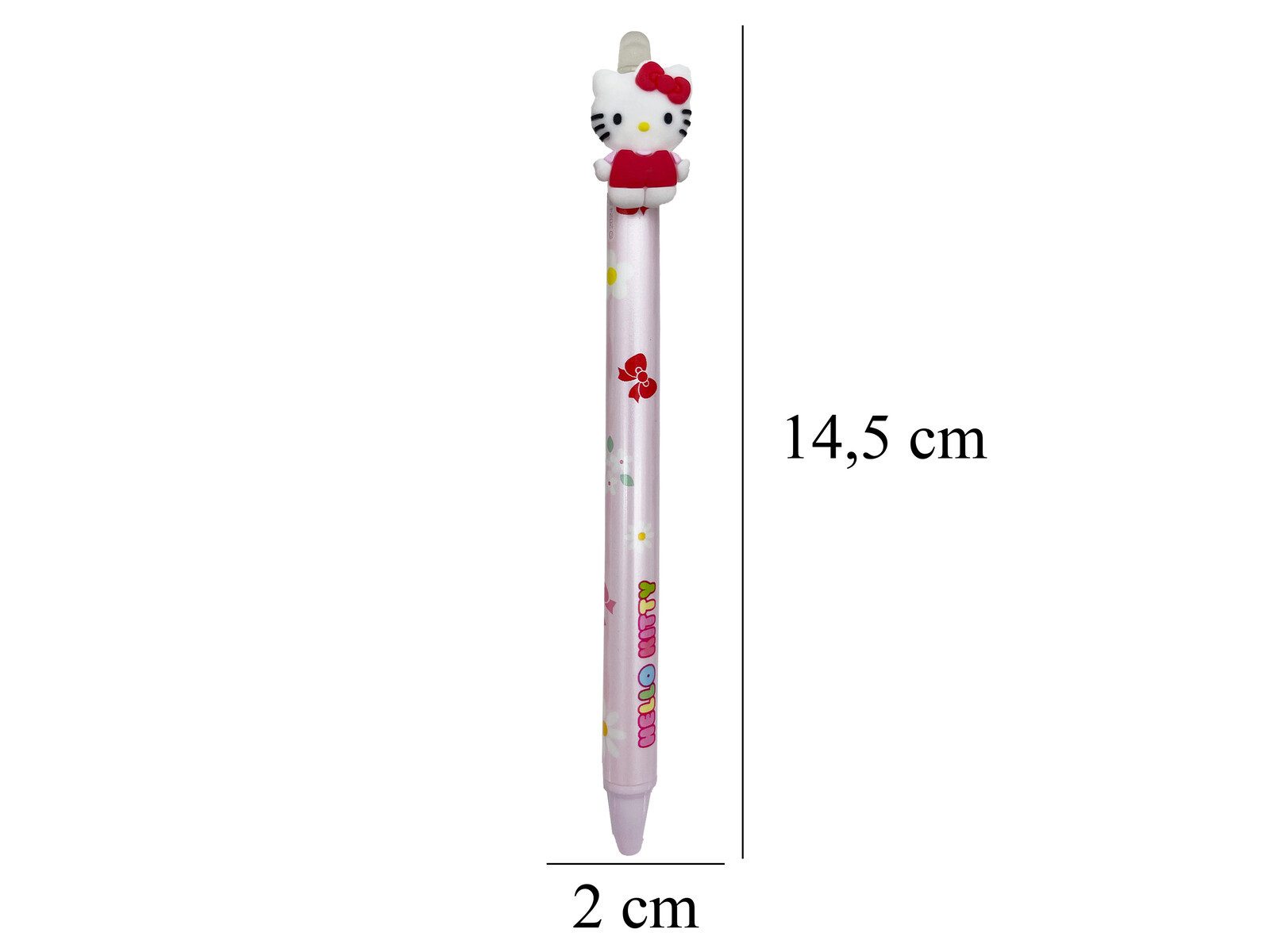 Hello Kitty Kugelschreiber - 4 Stück Gelstift mit Radierfunktion Schreibstift mit 3D Figur, (4-tlg)