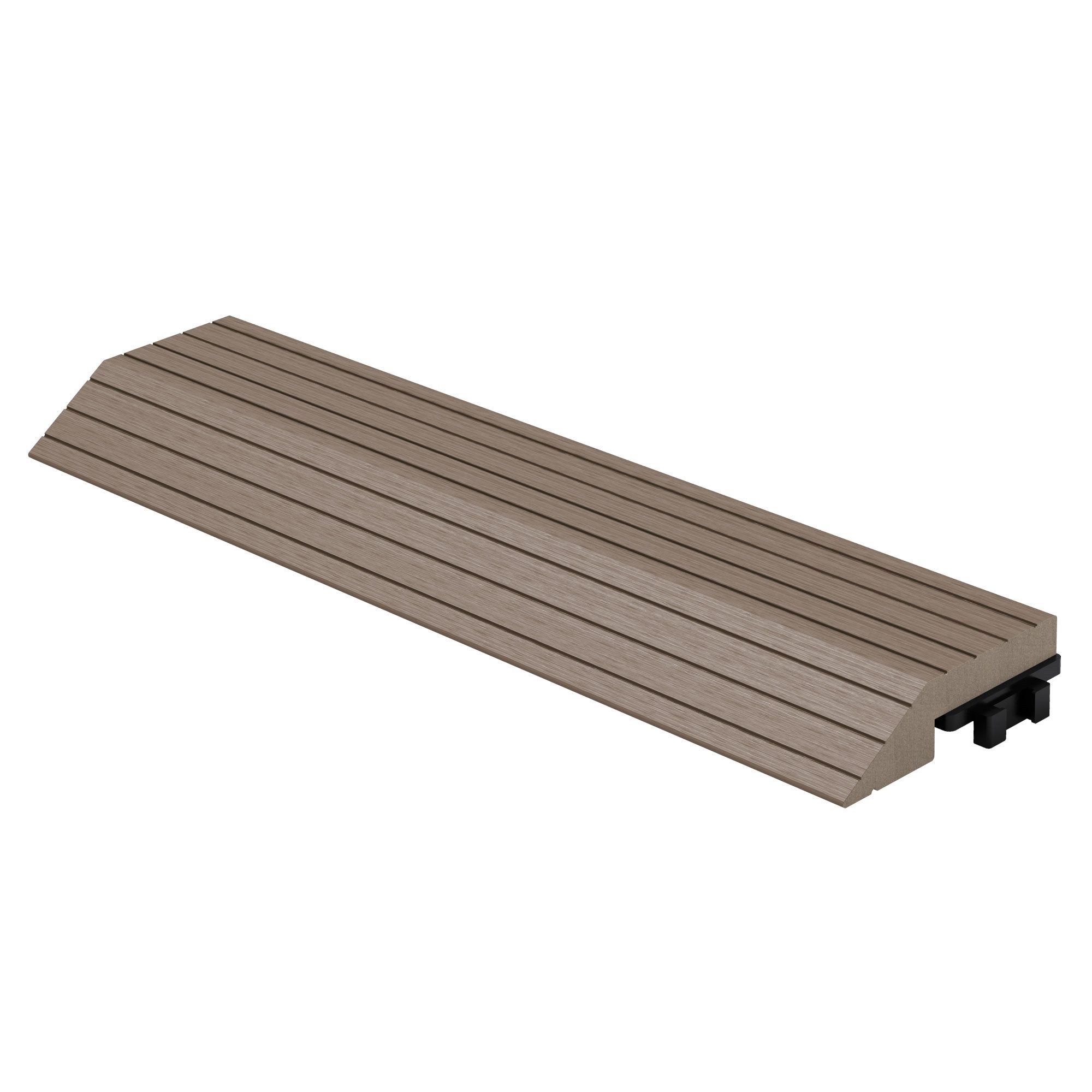 ML-DESIGN Terrassendielen WPC Abschlussleiste Abdeckleiste für WPC Bodenbelag Terrassenfliesen, Randabschlussleiste gerade Dunkelbraun 30x2x7,5 cm Holzoptik Umrandung