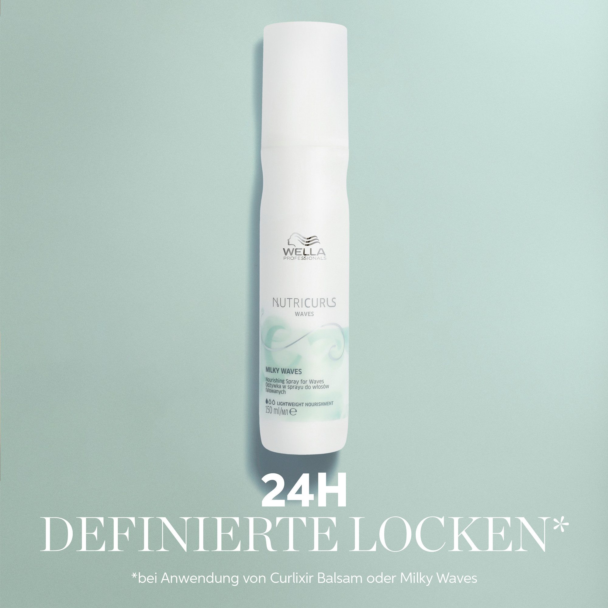 Wella Professionals Haarcreme NutriCurls Milky Waves für welliges Haar, Wellendefinition, Frizz-Kontrolle, Jojobaöl und Weizenkleie-Extrakt