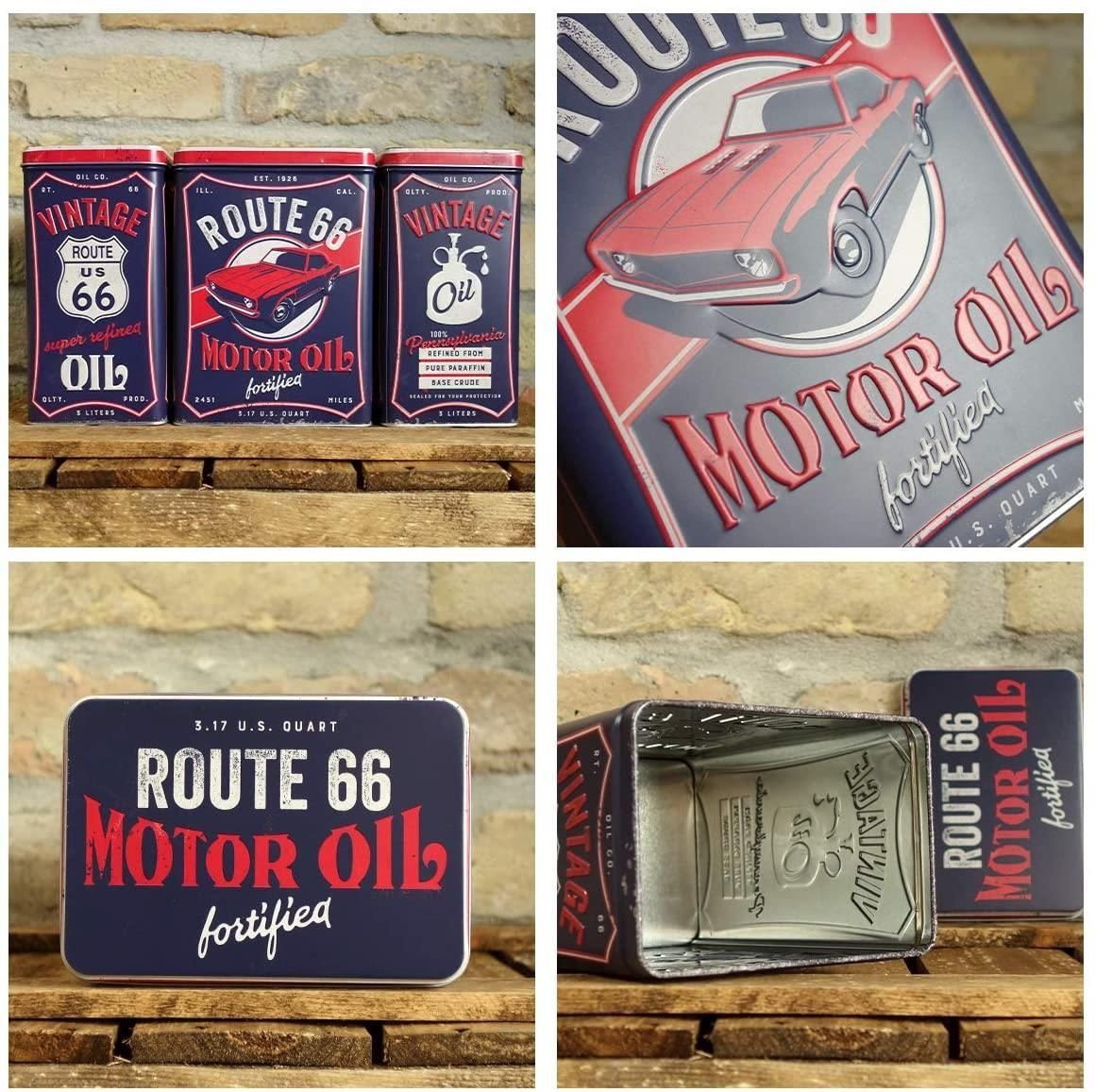 Oil Blechdose - Motor Vorratsdose Kaffeedose Nostalgic-Art 66 Route