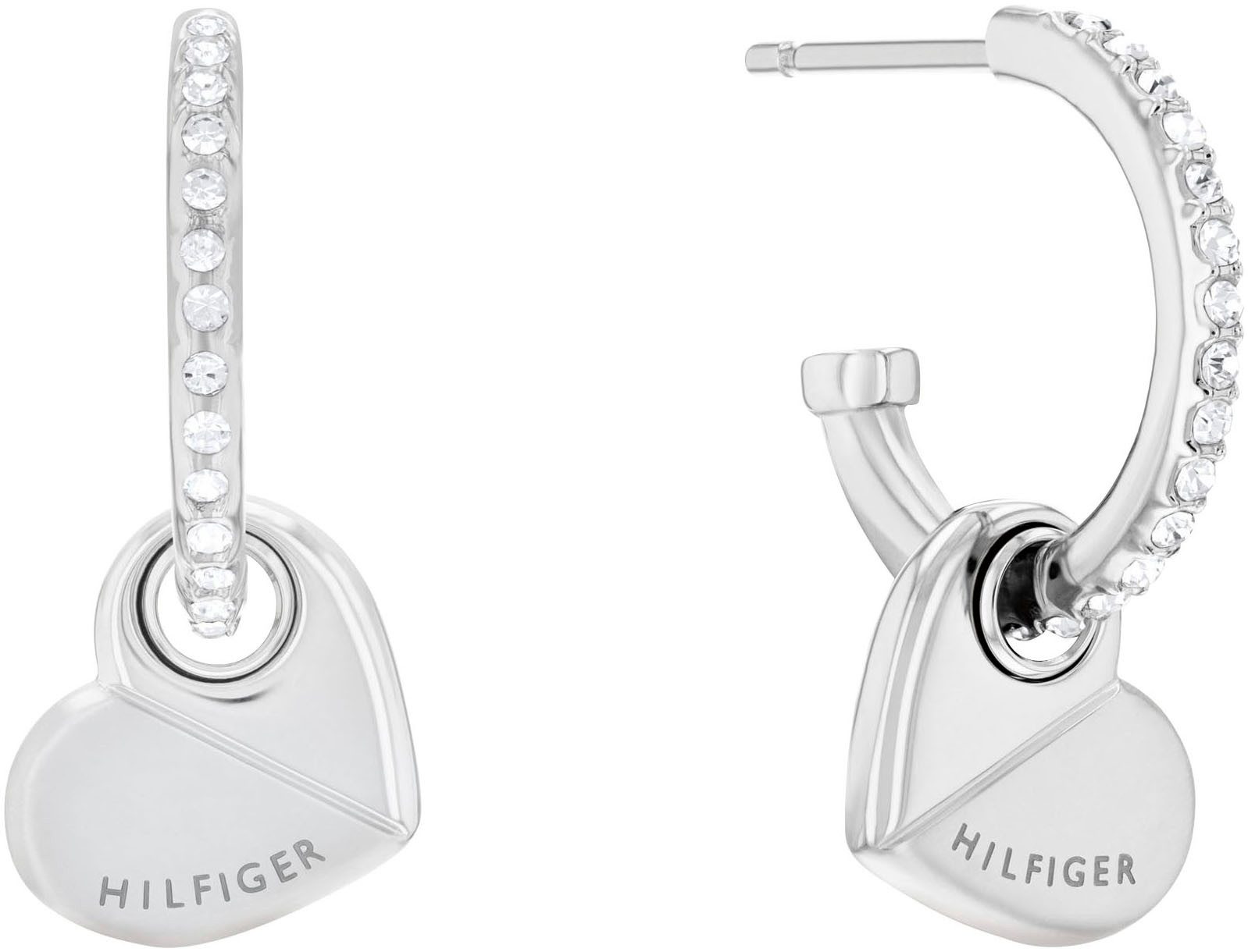 Tommy Hilfiger Paar Ohrstecker SS24 LOVE, Herz, 2780882, mit Glasstein