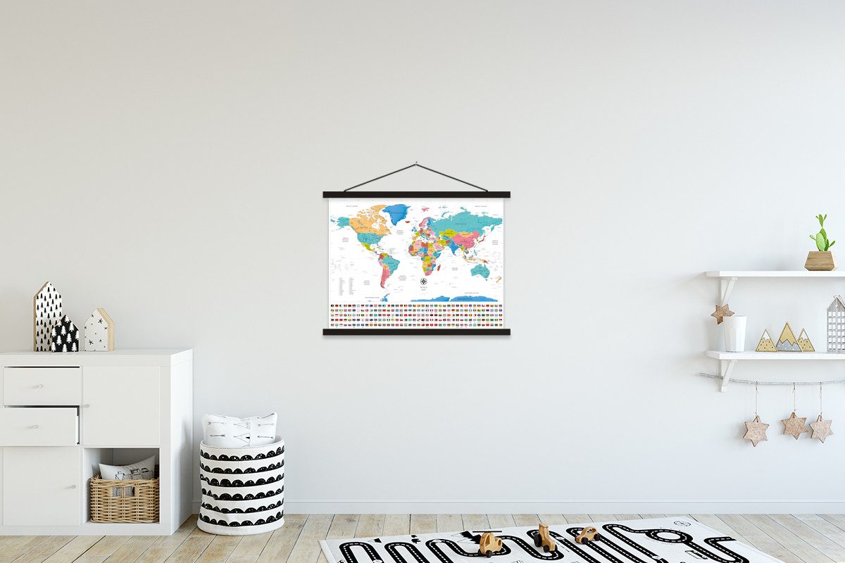 MuchoWow Poster Weltkarte - Farben - günstig online kaufen