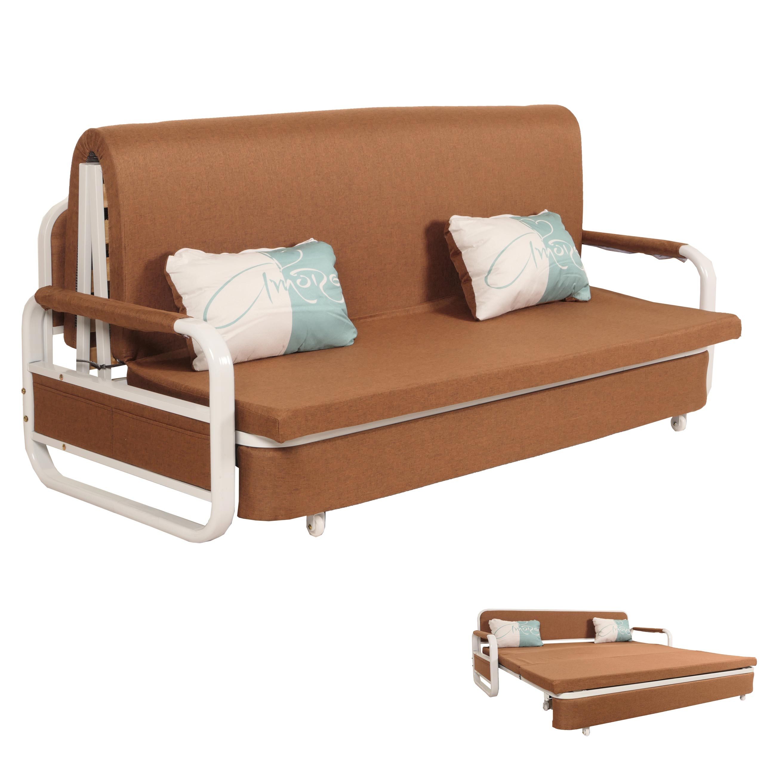 MCW Schlafsofa MCW-M83, Mit Armlehne und Kissen