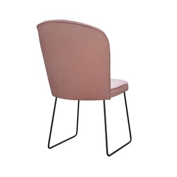 JVmoebel Stuhl Stuhl 4x Esszimmer Polsterstuhl Lounge Textil Sitz Sessel Set