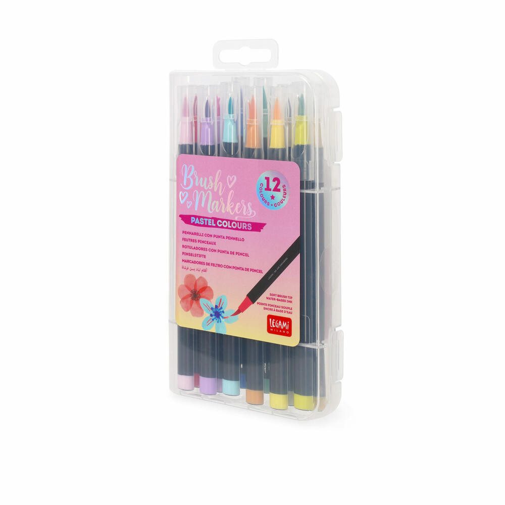Legami Filzstift Brush Markers Pastel Colours 12-tlg.