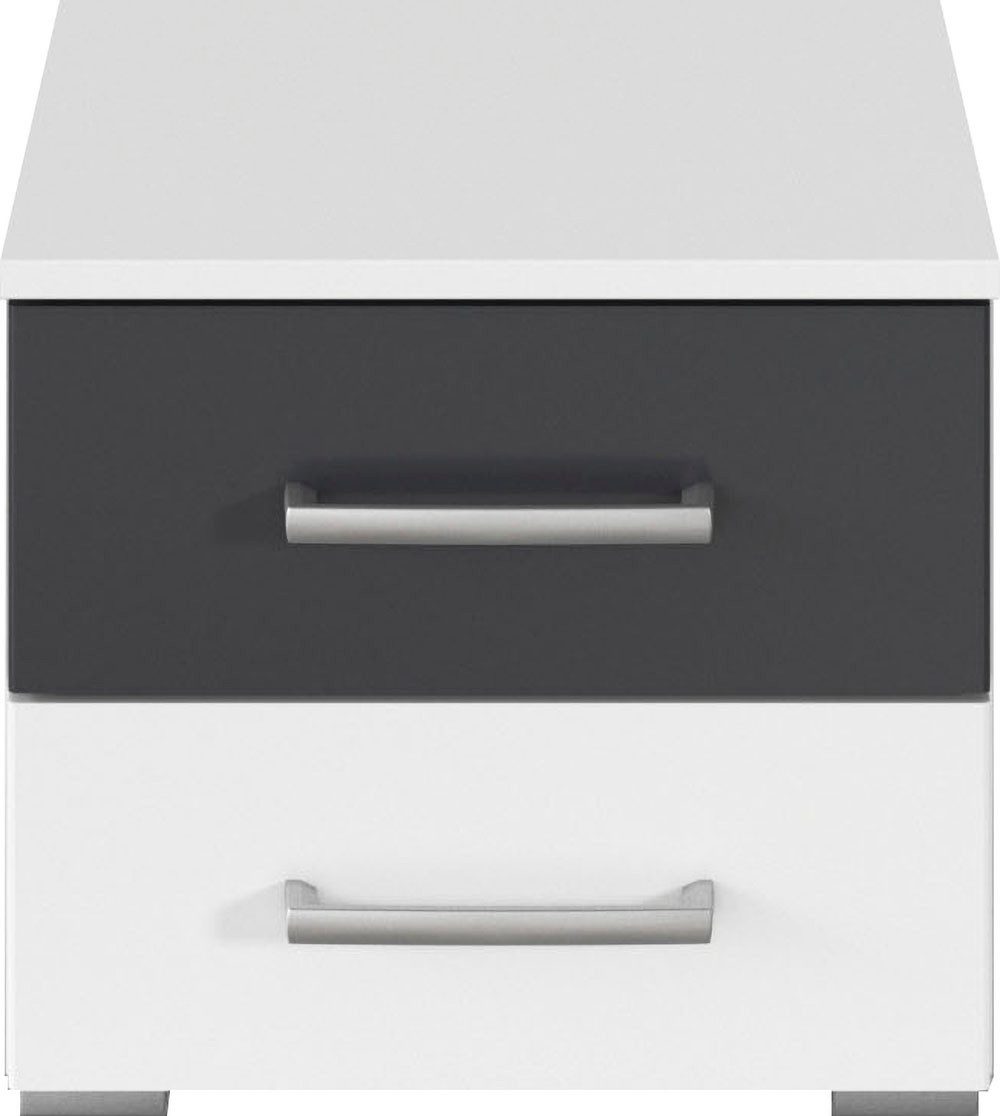 rauch Nachtkommode Nachttisch Nachtkonsole Beistelltisch Kommode Sideboard BURANO, mit farblich abgesetzter Schublade MADE IN GERMANY