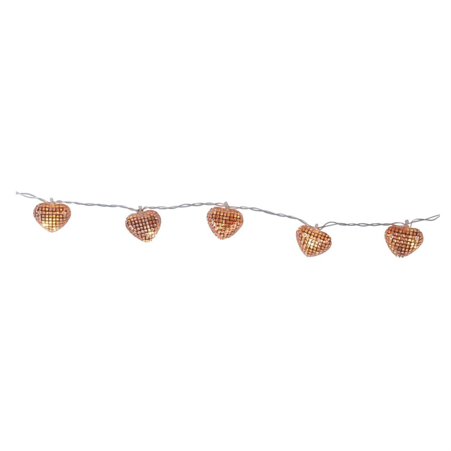 STAR TRADING LED-Lichterkette 10 leuchtende Herzen Dekogirlande für Valentinstag Hochzeit Geburtstag, 10-flammig