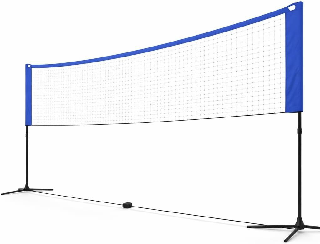 Badmintonnetz Badmintonnetz 3,1 m faltbar – Höhenverstellbares Sportnetz Tragetasche