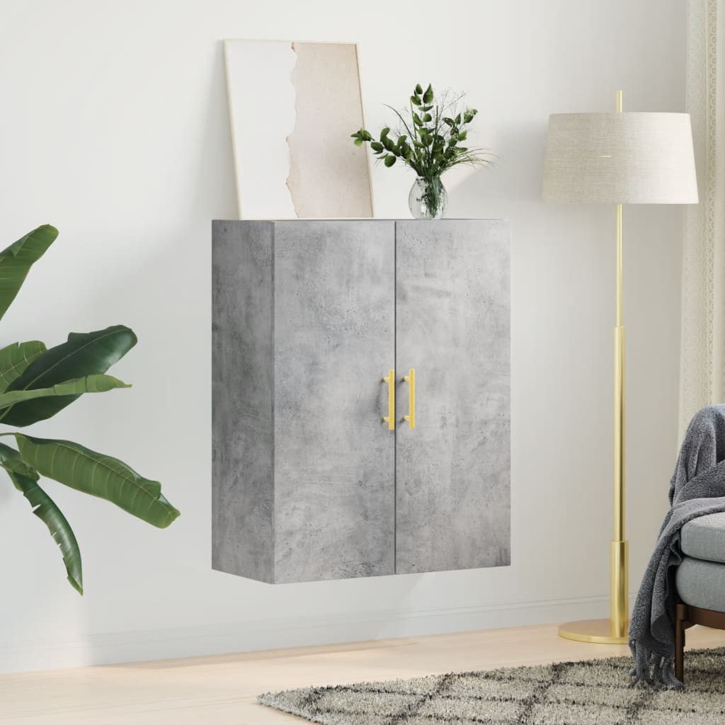 vidaXL Hängeschrank Wandschrank Betongrau 69,5x34x90 cm günstig online kaufen
