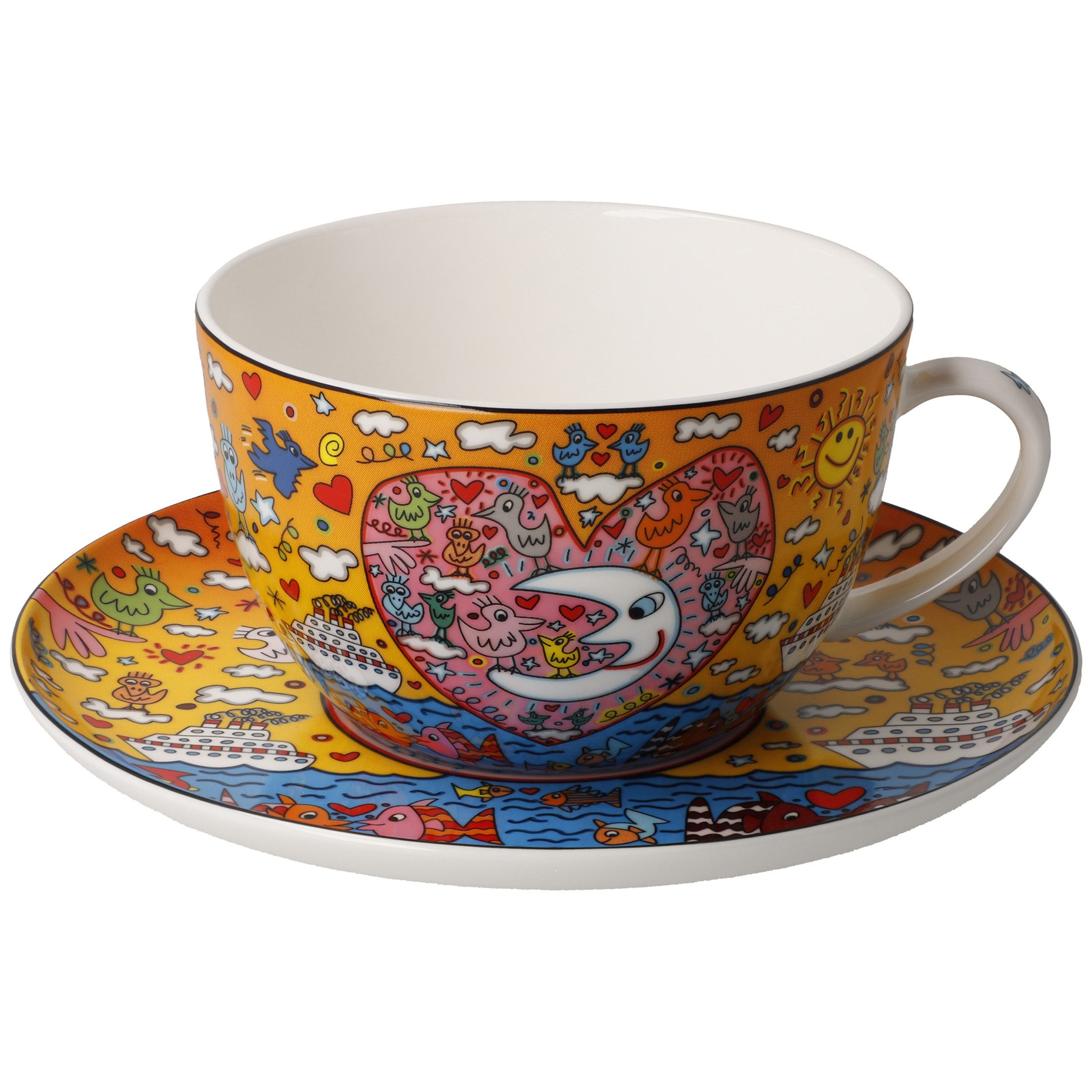 Goebel Cappuccinotasse The Romance of the Sea, 2-tlg., Porzellan, 2 teilig