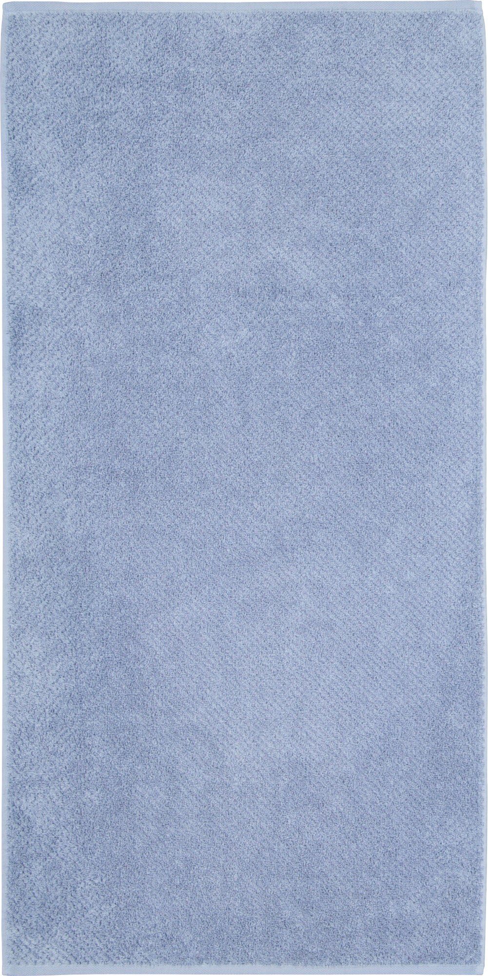 Cawö Handtuch Handtuch "Pure uni", Walk-Frottier Uni (1-St), Frottier blau