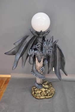 JVmoebel Skulptur XXL Design Gothik Stehleuchte Lampe Stand Leuchte Drachen Lampen 143cm